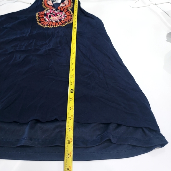 THML Embroidered V-neck Tassel Mini Dress, M - Picture 6 of 8